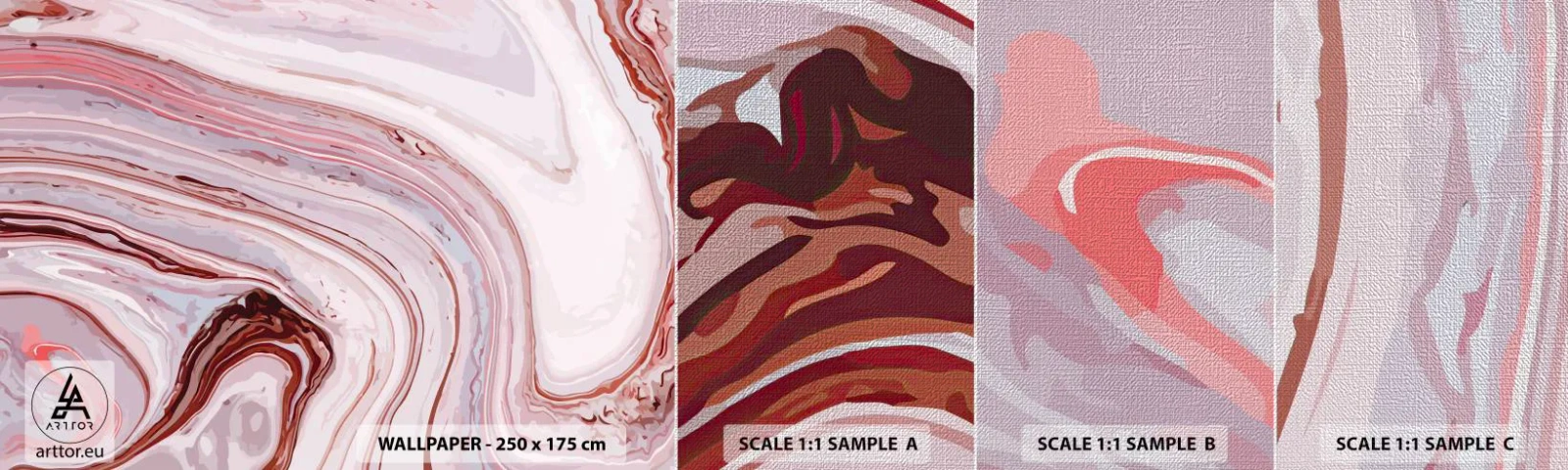 Fototapeten Muster Premium Canvas - Geradeaus, dann rechts runter - Abstraktion, Stück, Modernes Muster - 100x30 cm