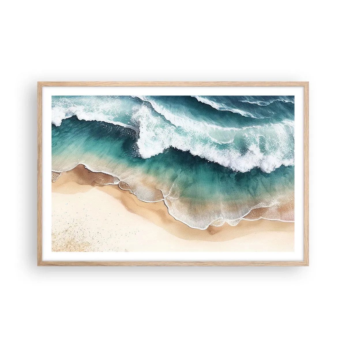 Poster in einem Rahmen aus heller Eiche - Das ewige Treffen - 91x61 cm