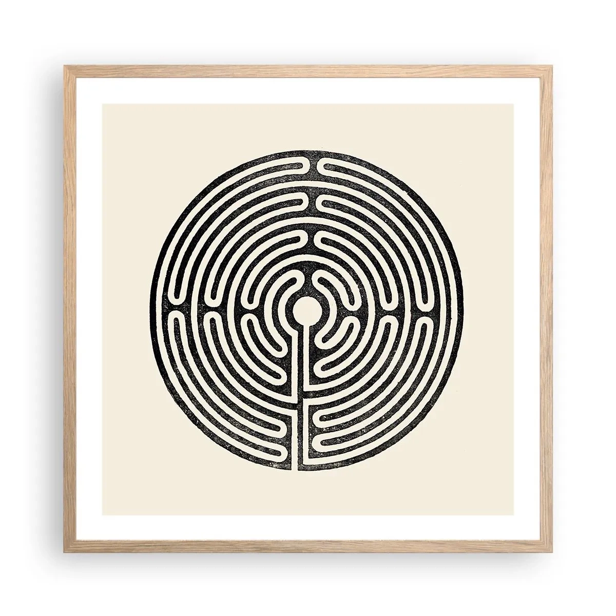 Poster in einem Rahmen aus heller Eiche - Geheimnisvolle Ordnung - 60x60 cm