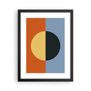 Poster in einem schwarzem Rahmen - Eine Komposition aus Wärme und Kühle - 30x40 cm