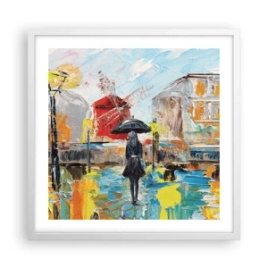 Poster in einem weißen Rahmen - Pariser Legenden - 50x50 cm