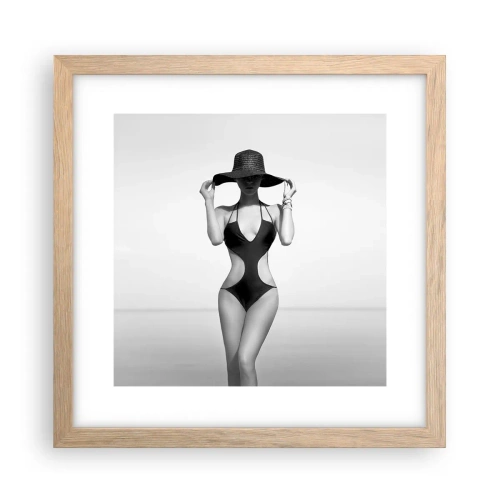 Poster in einem Rahmen aus heller Eiche - Mein Name ist: Eleganz - 30x30 cm