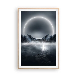 Poster in einem Rahmen aus heller Eiche - Ende der Geschichte - 61x91 cm