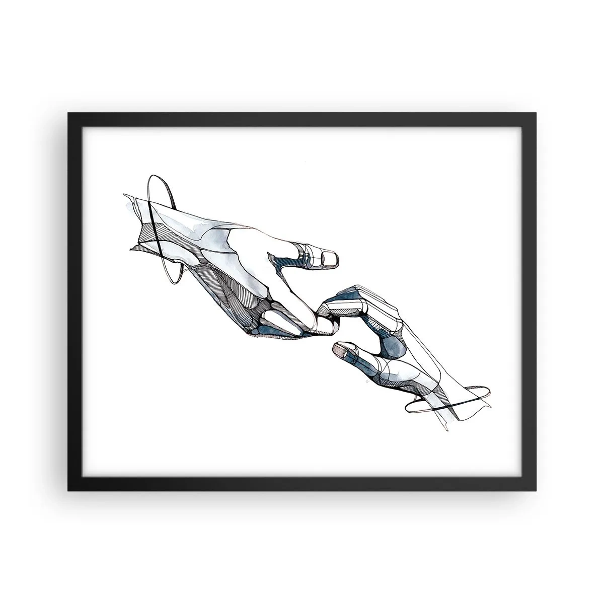 Poster in einem schwarzem Rahmen - Eine gute Geste - 50x40 cm