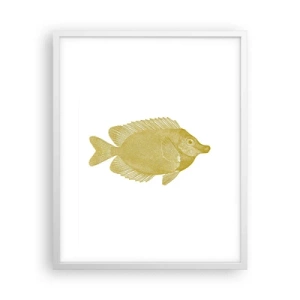 Poster in einem weißen Rahmen - Fisch und das war’s - 40x50 cm