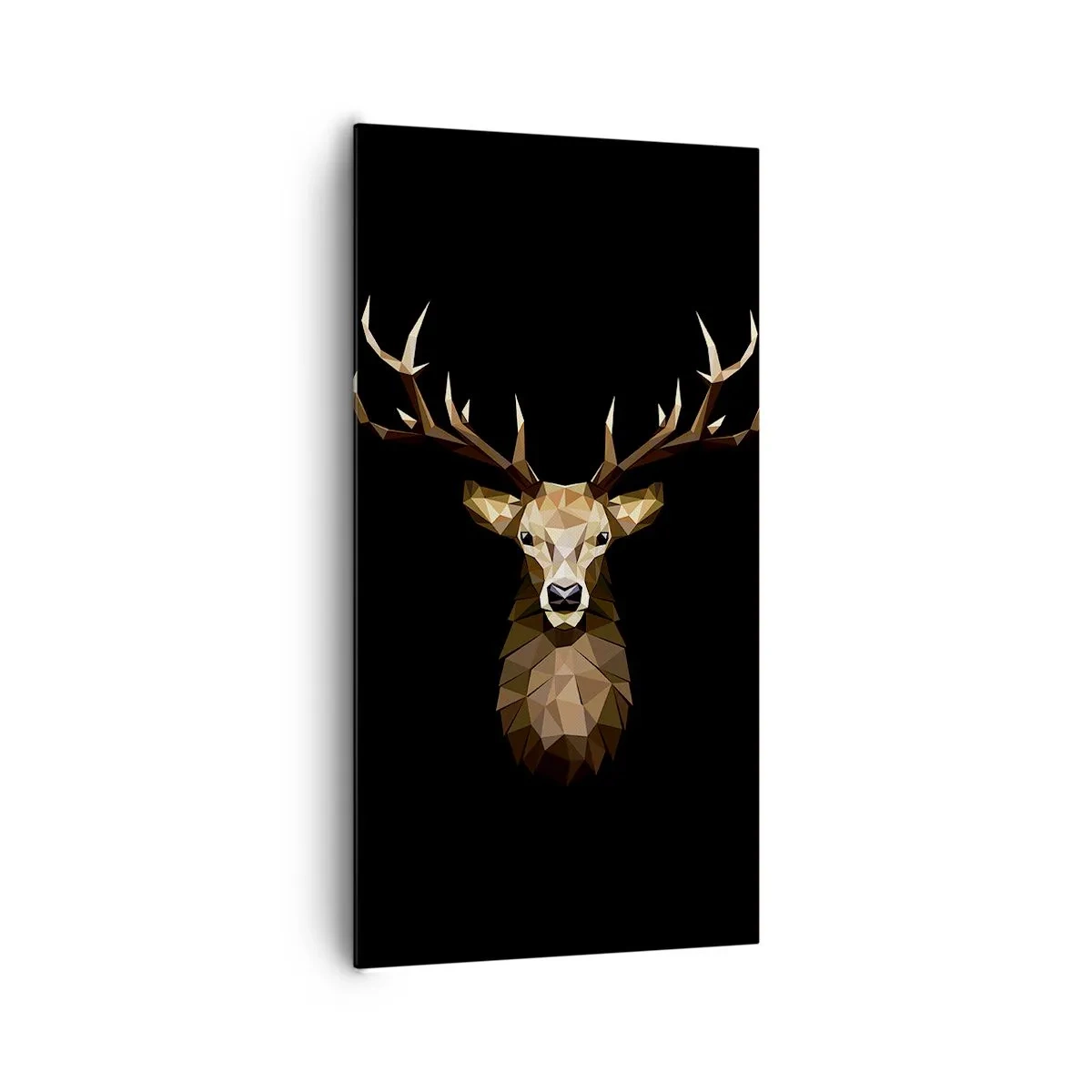 Bild auf Leinwand - Leinwandbild - Kubistischer Hirsch - 65x120 cm
