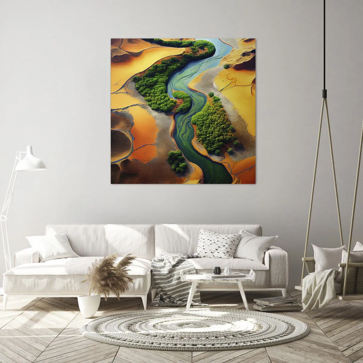 Bild auf Leinwand - Leinwandbild - Lebensspendender Fluss - 30x30 cm