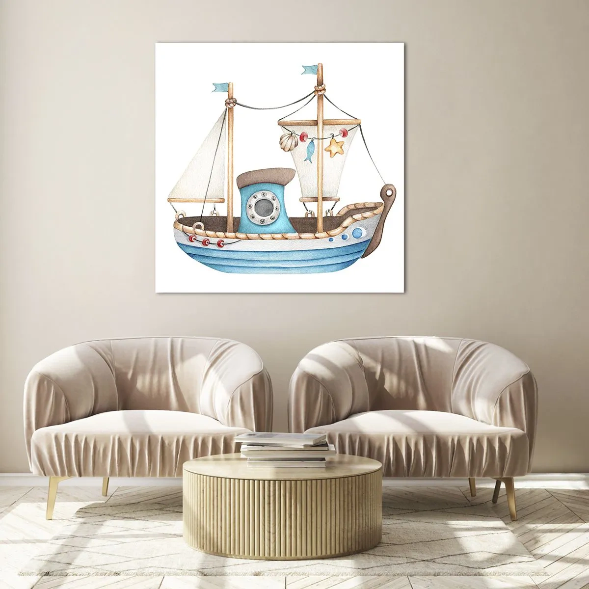 Glasbild - Bild auf glas - Ahoi, Abenteuer! - 40x40 cm