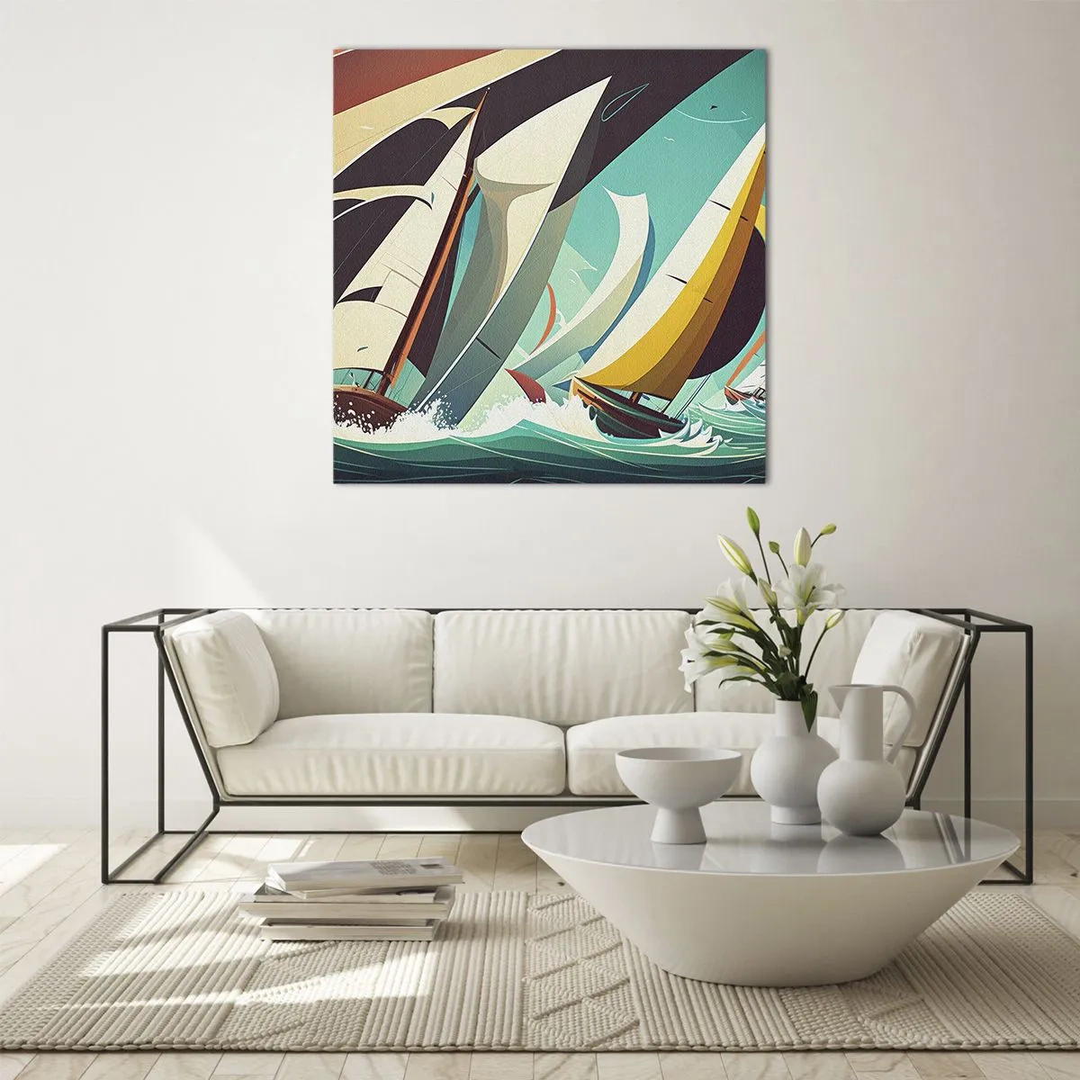 Glasbild - Bild auf glas - Viel Glück mit den Elementen - 40x40 cm