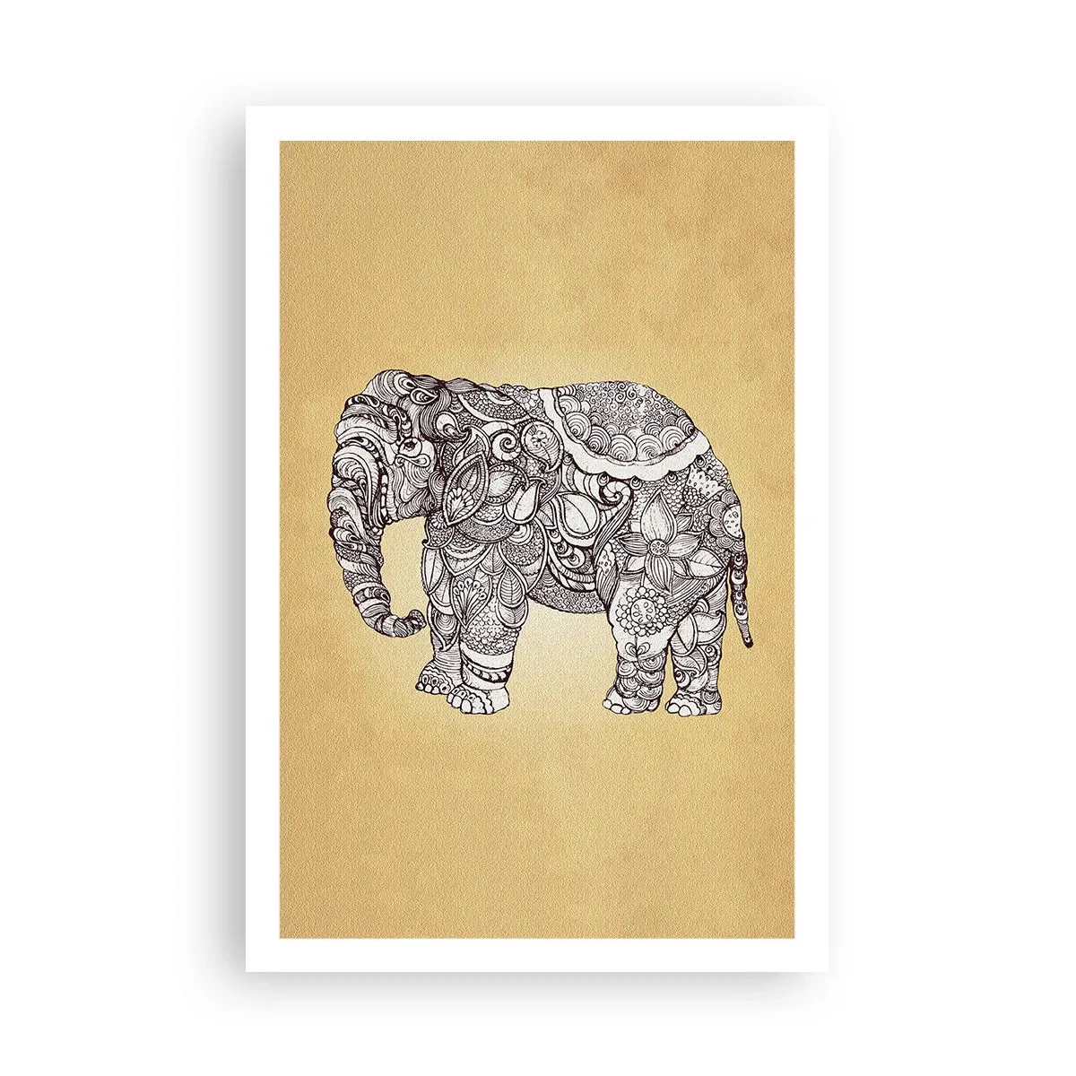 Poster - Elefant verhüllte sich - 61x91 cm