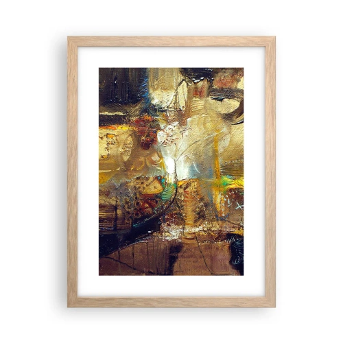 Poster in einem Rahmen aus heller Eiche - Kalt, wärmer, heiß - 30x40 cm