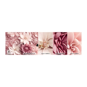 Fototapeten Muster Selbstklebend Deluxe Sticker - In rosa Blütenblättern - Blumen, Pastell, Hell - 100x30 cm