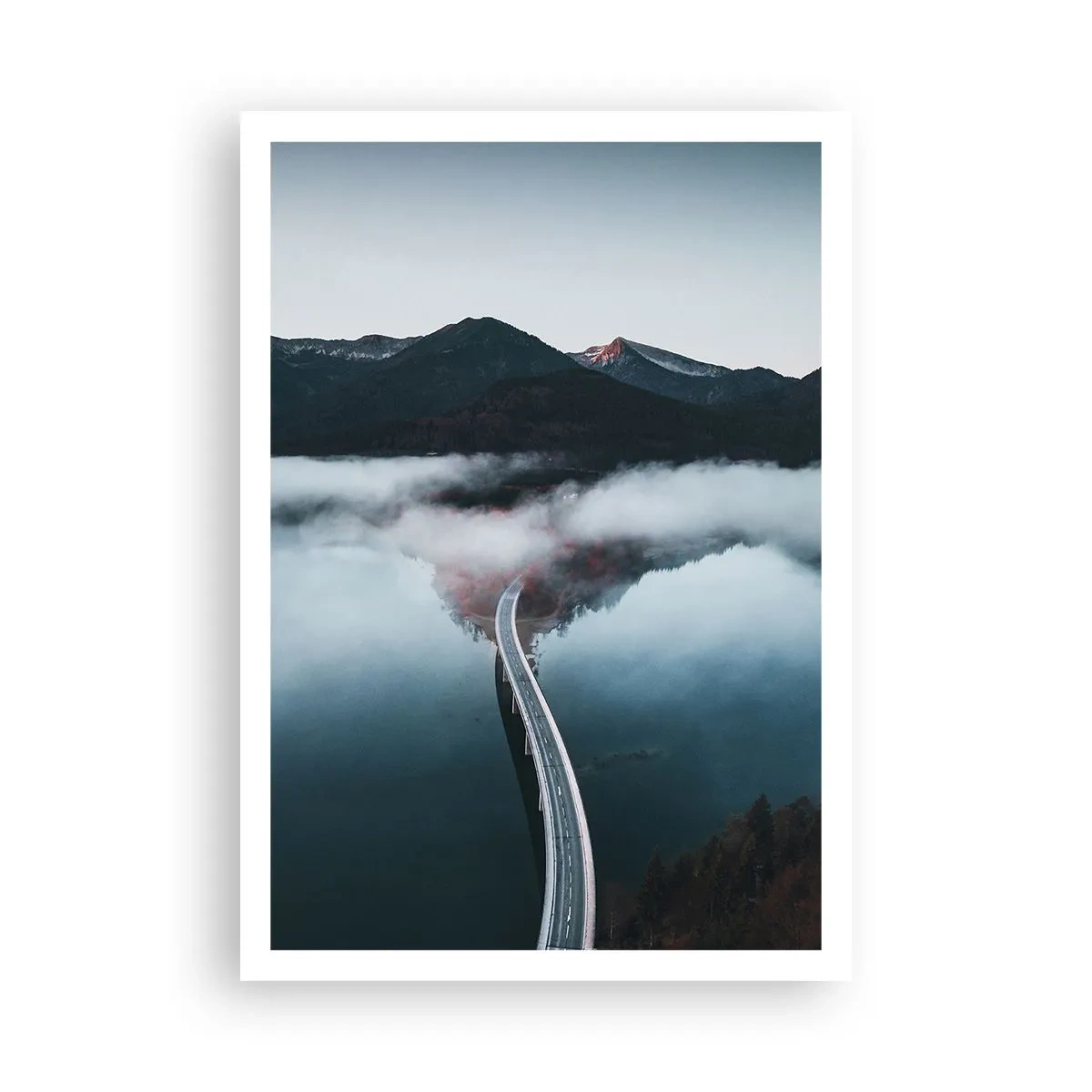 Poster - Über Wasser so glatt wie ein Spiegel - 70x100 cm