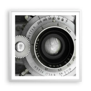 Poster in einem weißen Rahmen - Eine Story über Hollywood - 60x60 cm