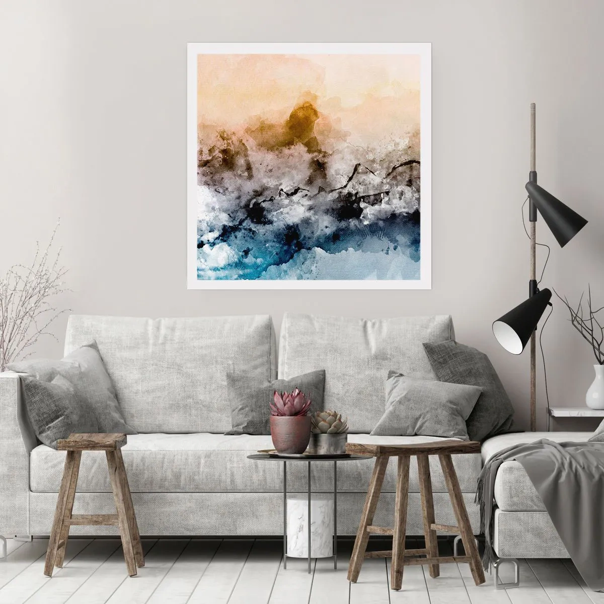 Poster - In einer Nebelwolke ertrunken - 40x40 cm