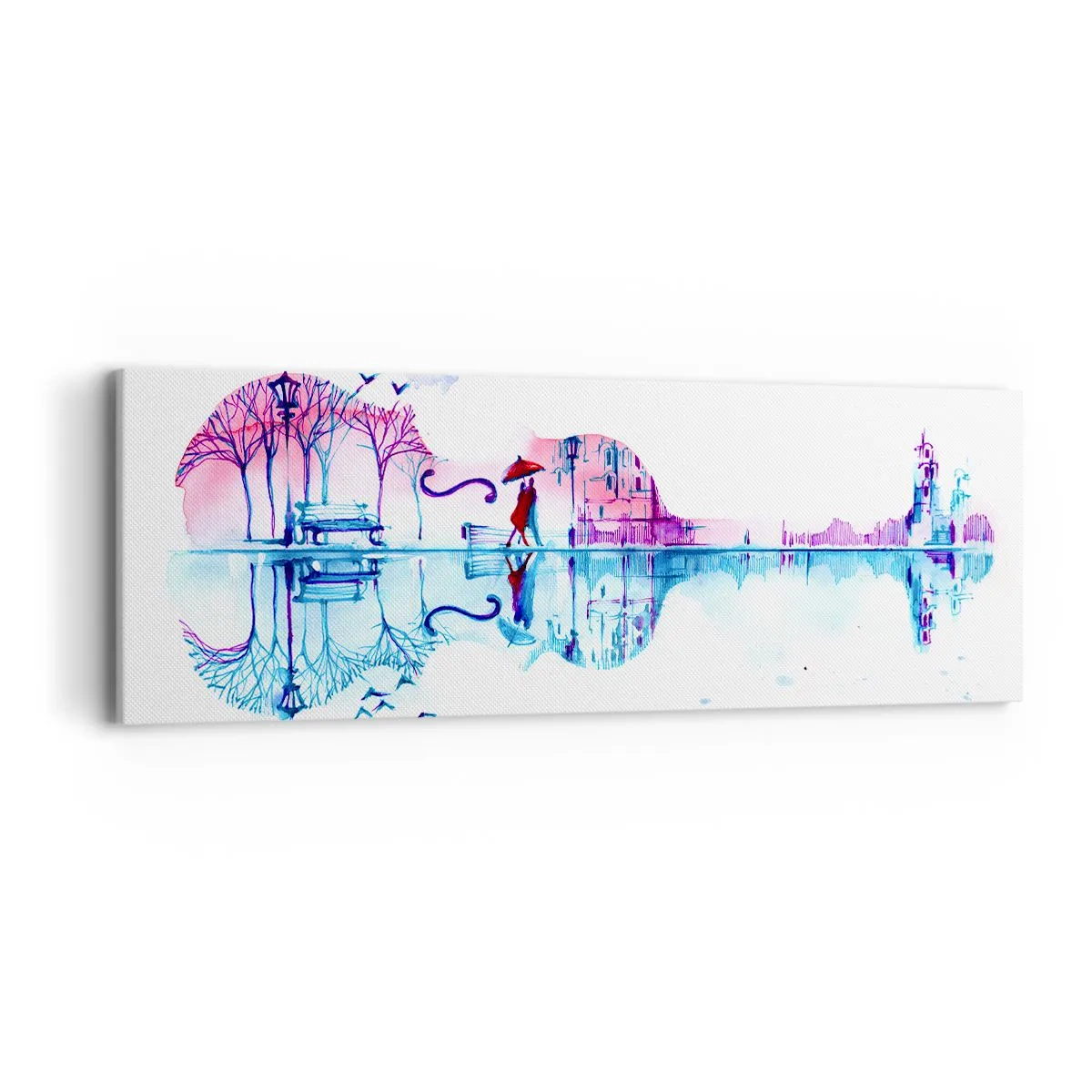 Bild auf Leinwand - Leinwandbild - Ich bringe dir ein paar Regenbögen - 90x30 cm