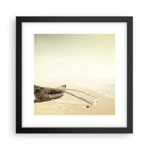 Poster in einem schwarzem Rahmen - Erinnerung an die Südsee - 30x30 cm