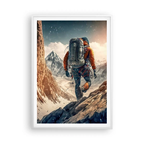 Poster in einem weißen Rahmen - Einsamer Krieger - 70x100 cm