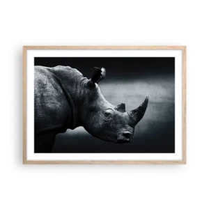 Poster in einem Rahmen aus heller Eiche - Richtiges Profil - 70x50 cm