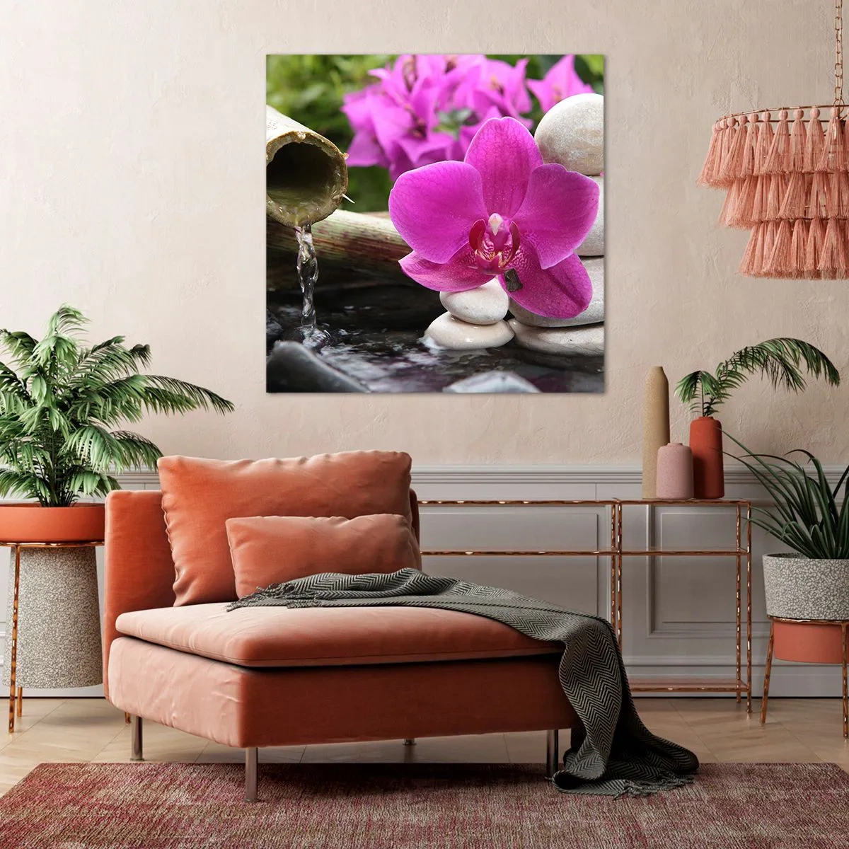 Bild auf Leinwand - Leinwandbild - Du ruhst dich schon aus - 70x70 cm