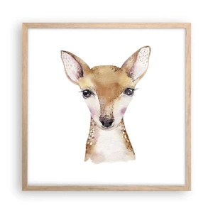 Poster in einem Rahmen aus heller Eiche - Die Natur der Unschuld - 50x50 cm