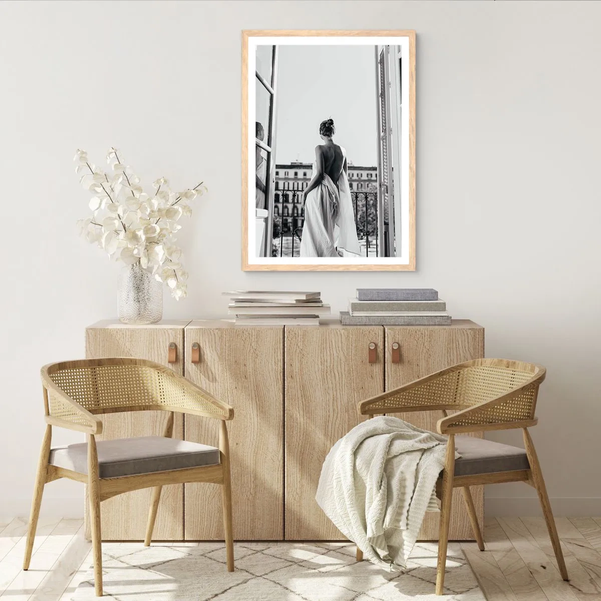 Poster in einem Rahmen aus heller Eiche - Erweckung der Sinne - 61x91 cm