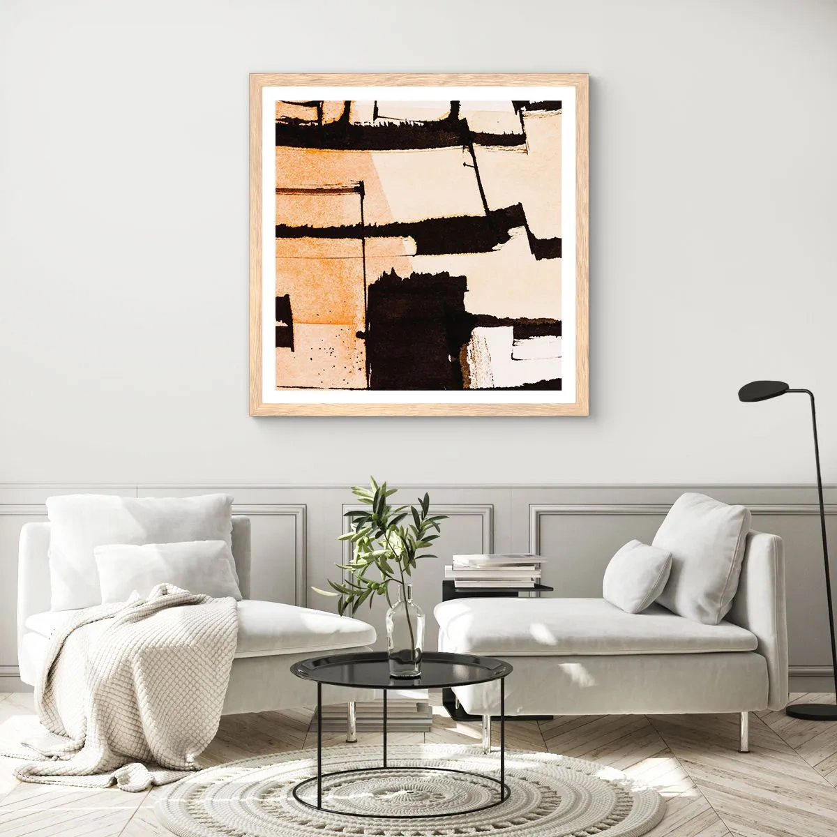 Poster in einem Rahmen aus heller Eiche - Also doch Ordnung - 60x60 cm