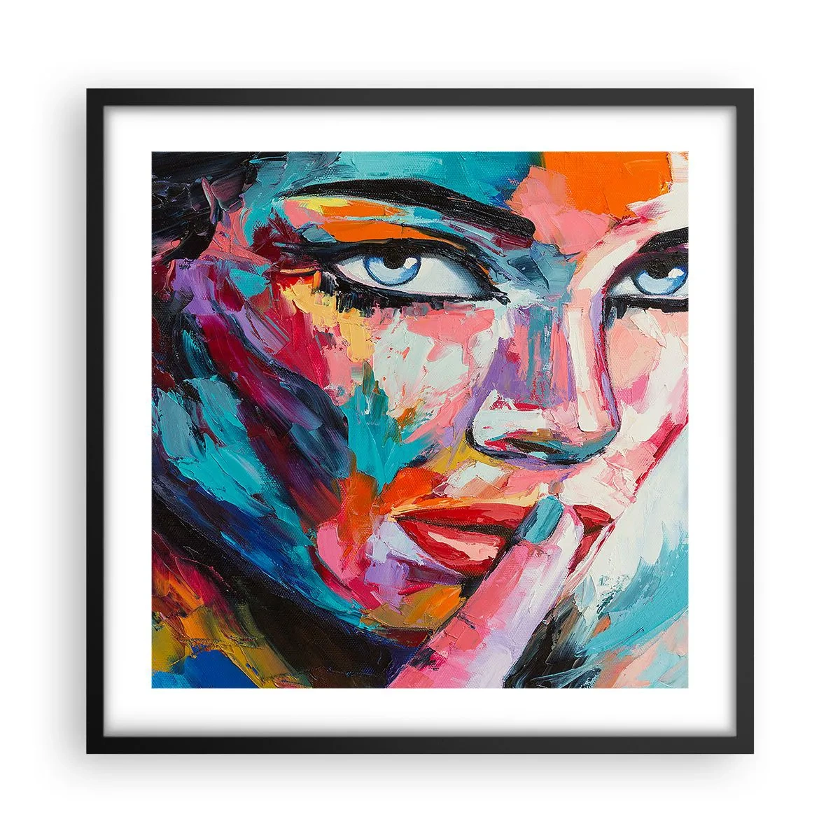 Poster in einem schwarzem Rahmen - Unser erstes Geheimnis - 50x50 cm