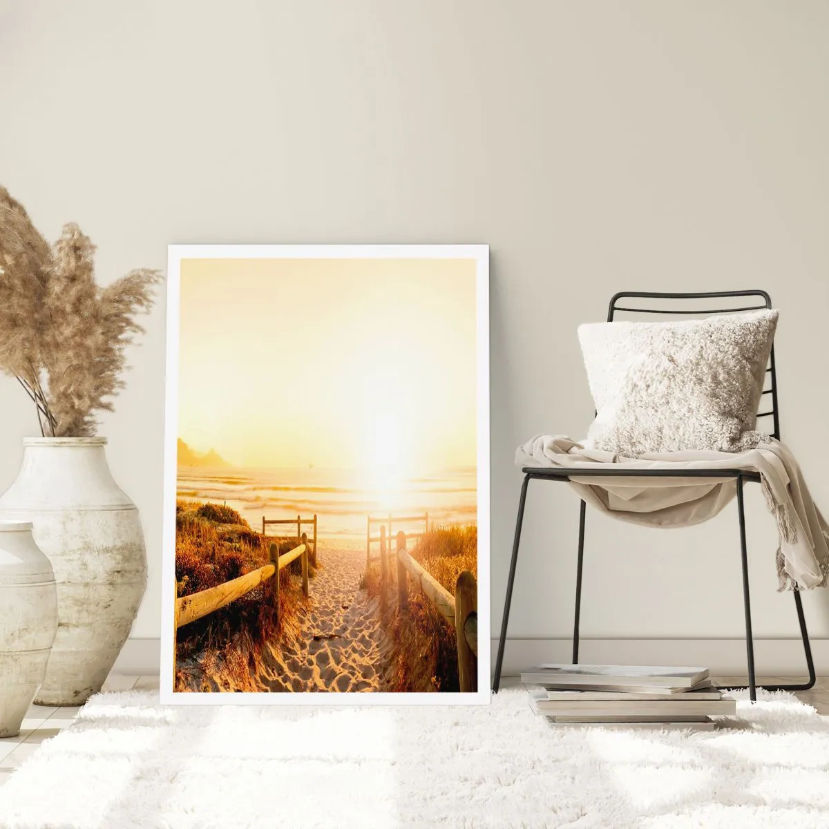 Poster - Über die Düne, der Sonne entgegen - 30x40 cm