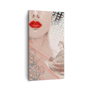 Bild auf Leinwand - Leinwandbild - Comic-Heldin - 45x80 cm