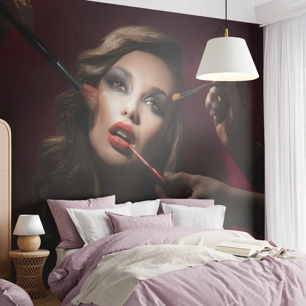 Selbstklebende Fototapete Deluxe Sticker - Verträumt schön - Frau, Bilden, Darstellerin - 200x140 cm