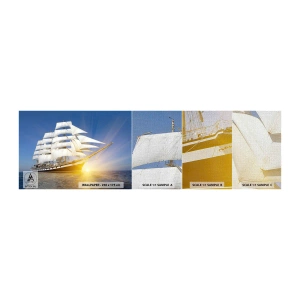 Fototapeten Muster Premium Canvas - Ihre Zeit wird nie vergehen - Meer, Segelschiff, Schiff - 100x30 cm