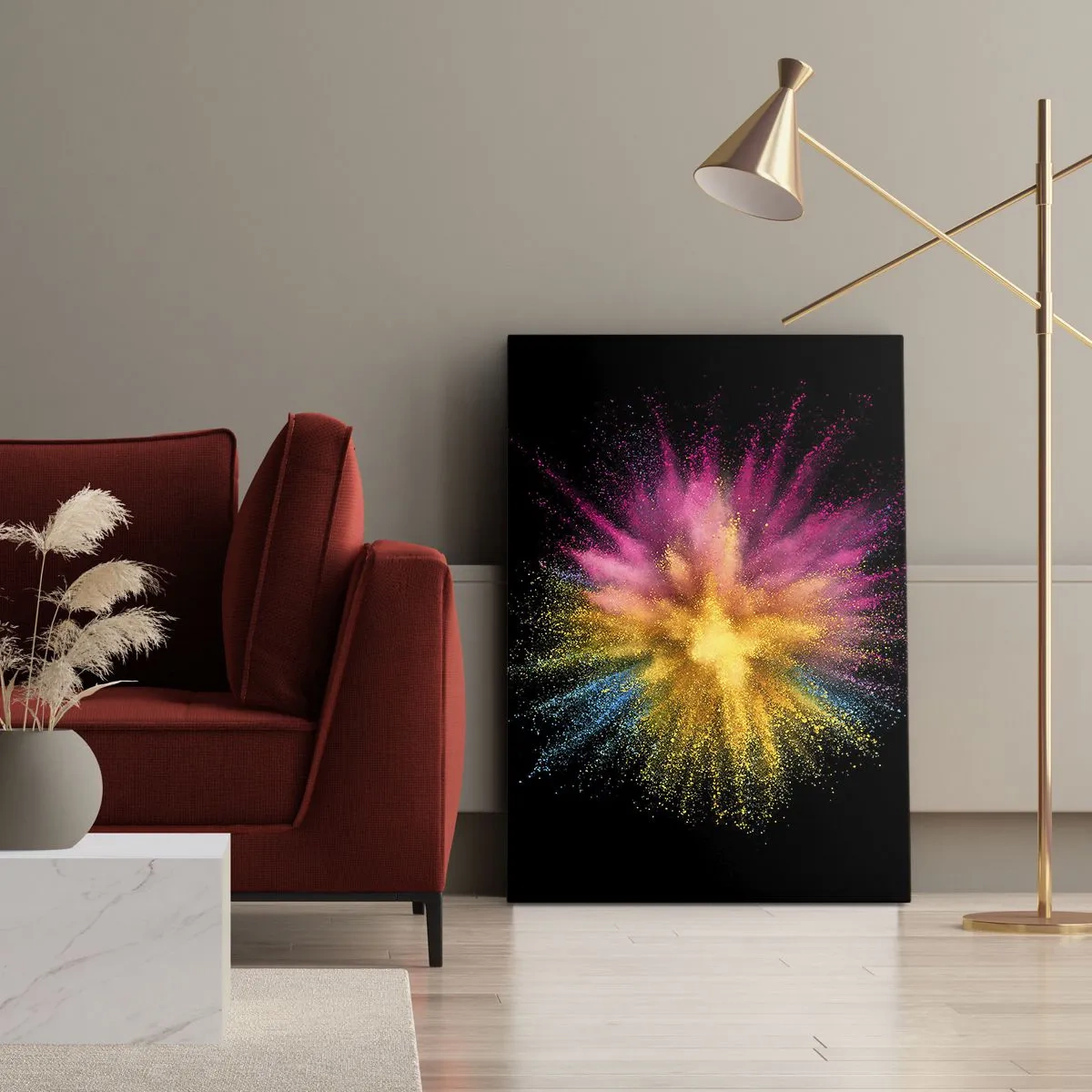Bild auf Leinwand - Leinwandbild - Die Geburt der Farben - 45x80 cm