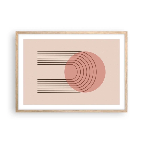 Poster in einem Rahmen aus heller Eiche - Unwiderstehliche Anziehungskraft - 70x50 cm