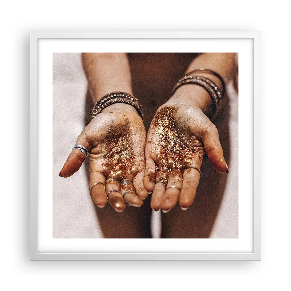 Poster in einem weißen Rahmen - Ein Geschenk für dich - 50x50 cm