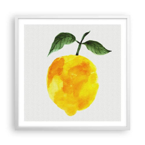 Poster in einem weißen Rahmen - So schmeckt man die Sonne - 60x60 cm