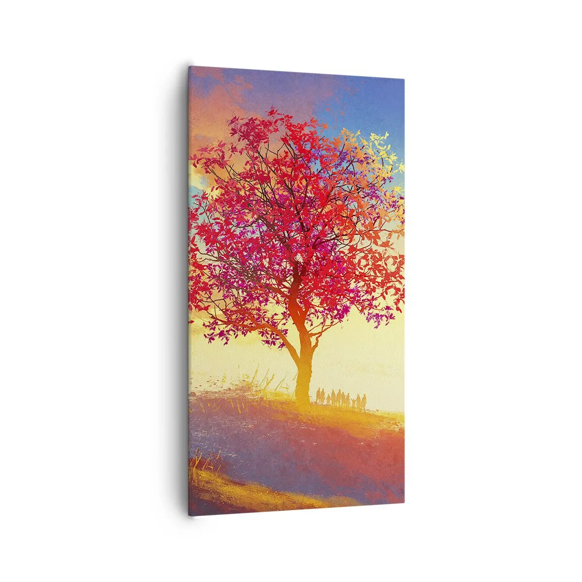 Bild auf Leinwand - Leinwandbild - Pilger am Ziel - 65x120 cm