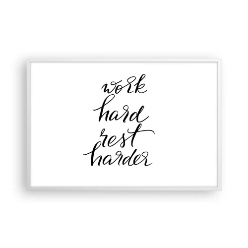 Poster in einem weißen Rahmen - Lebensbalance - 91x61 cm