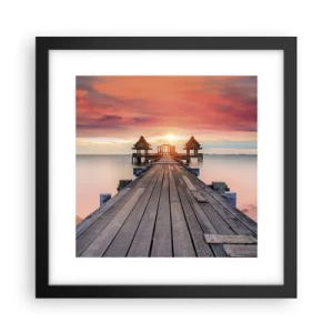 Poster in einem schwarzem Rahmen - Westen im Osten - 30x30 cm