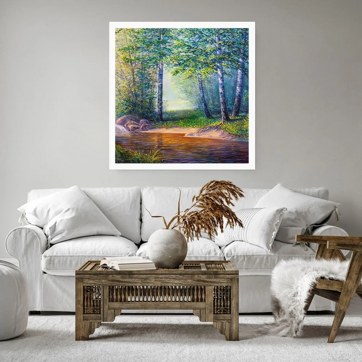 Poster - Idyllische Landschaft - 40x40 cm