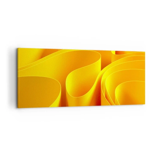 Bild auf Leinwand - Leinwandbild - Wie Sonnenwellen - 100x40 cm