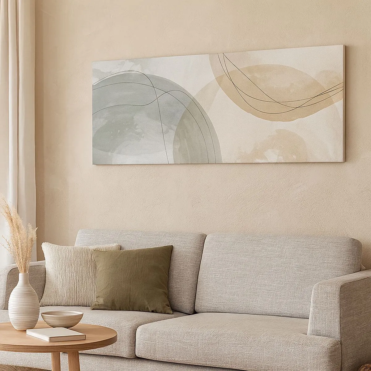 Bild auf Leinwand - Leinwandbild - Welten durchdringen - 100x40 cm
