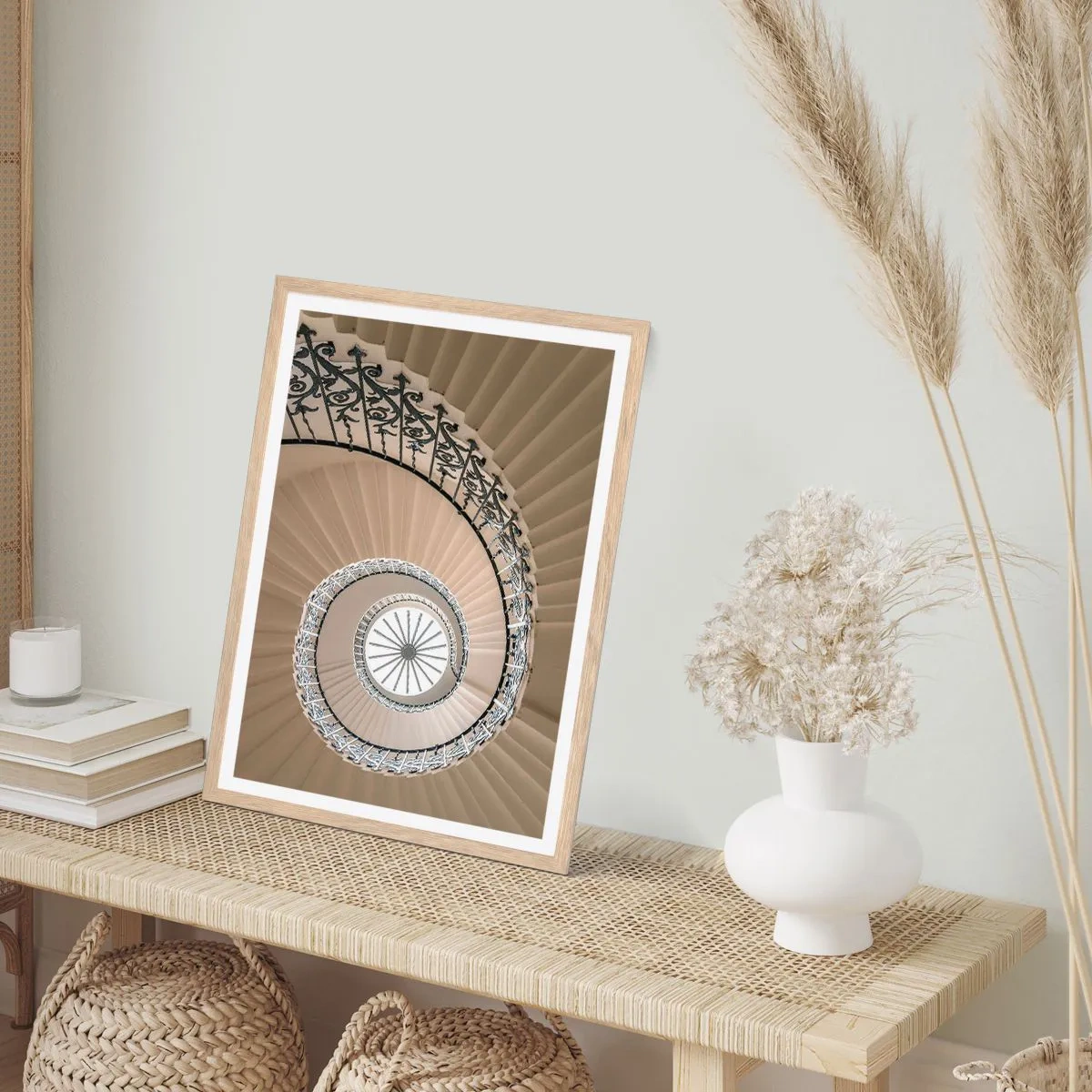 Poster in einem Rahmen aus heller Eiche - Im Inneren der Muschel - 30x40 cm