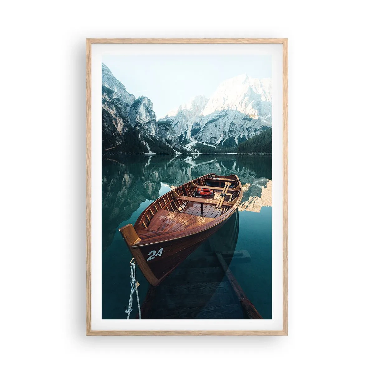 Poster in einem Rahmen aus heller Eiche - Wie auf Glas gemalt - 61x91 cm