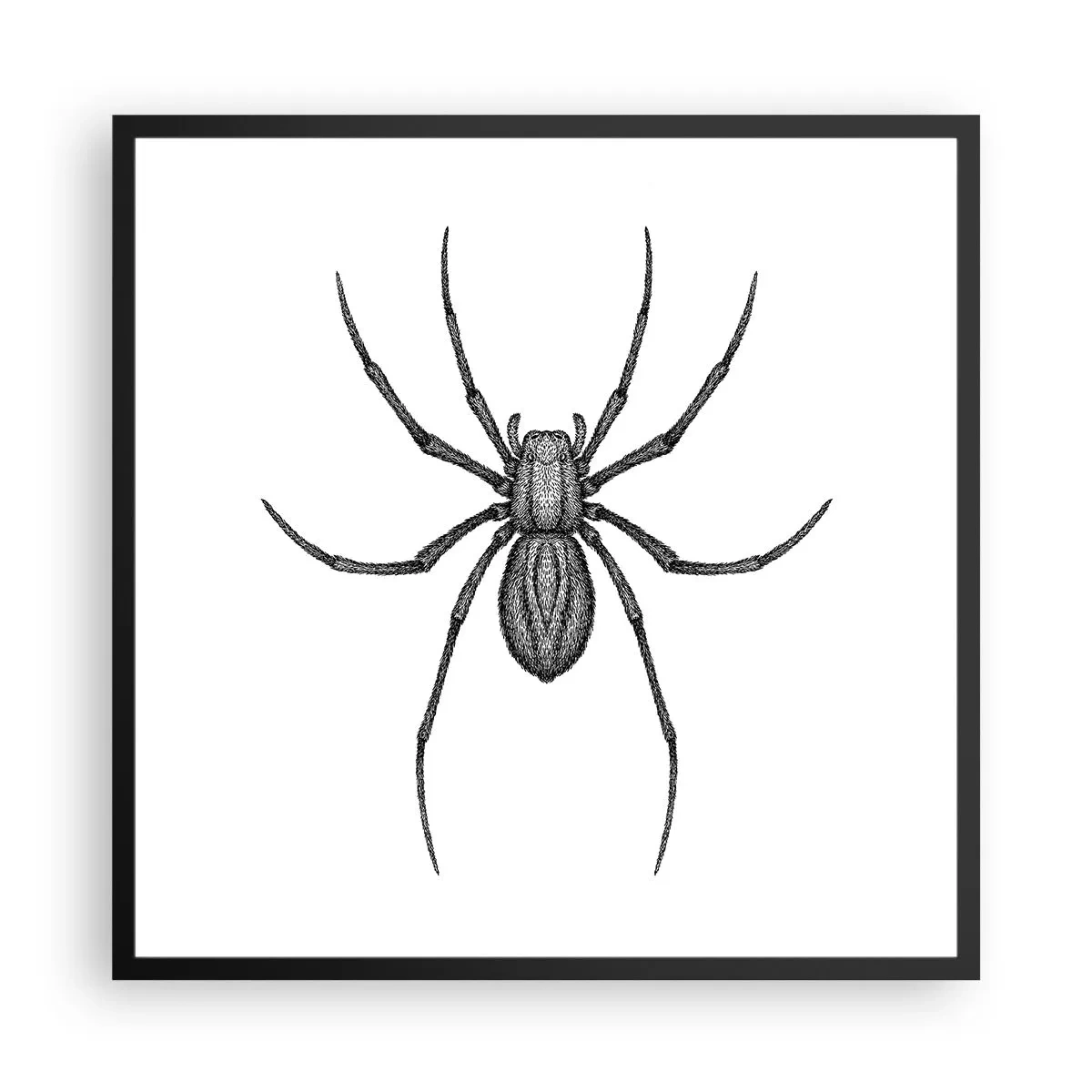 Poster in einem schwarzem Rahmen - Beunruhigende Präzision - 60x60 cm