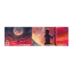 Fototapeten Muster Selbstklebend Deluxe Sticker - Traum - Abstraktion, Fantasie, Mond - 100x30 cm