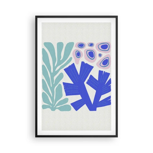 Poster in einem schwarzem Rahmen - Unterwassergarten - 61x91 cm