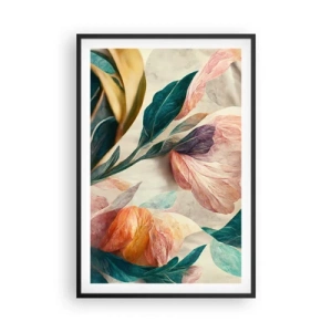 Poster in einem schwarzem Rahmen - Blumen der südlichen Inseln - 61x91 cm