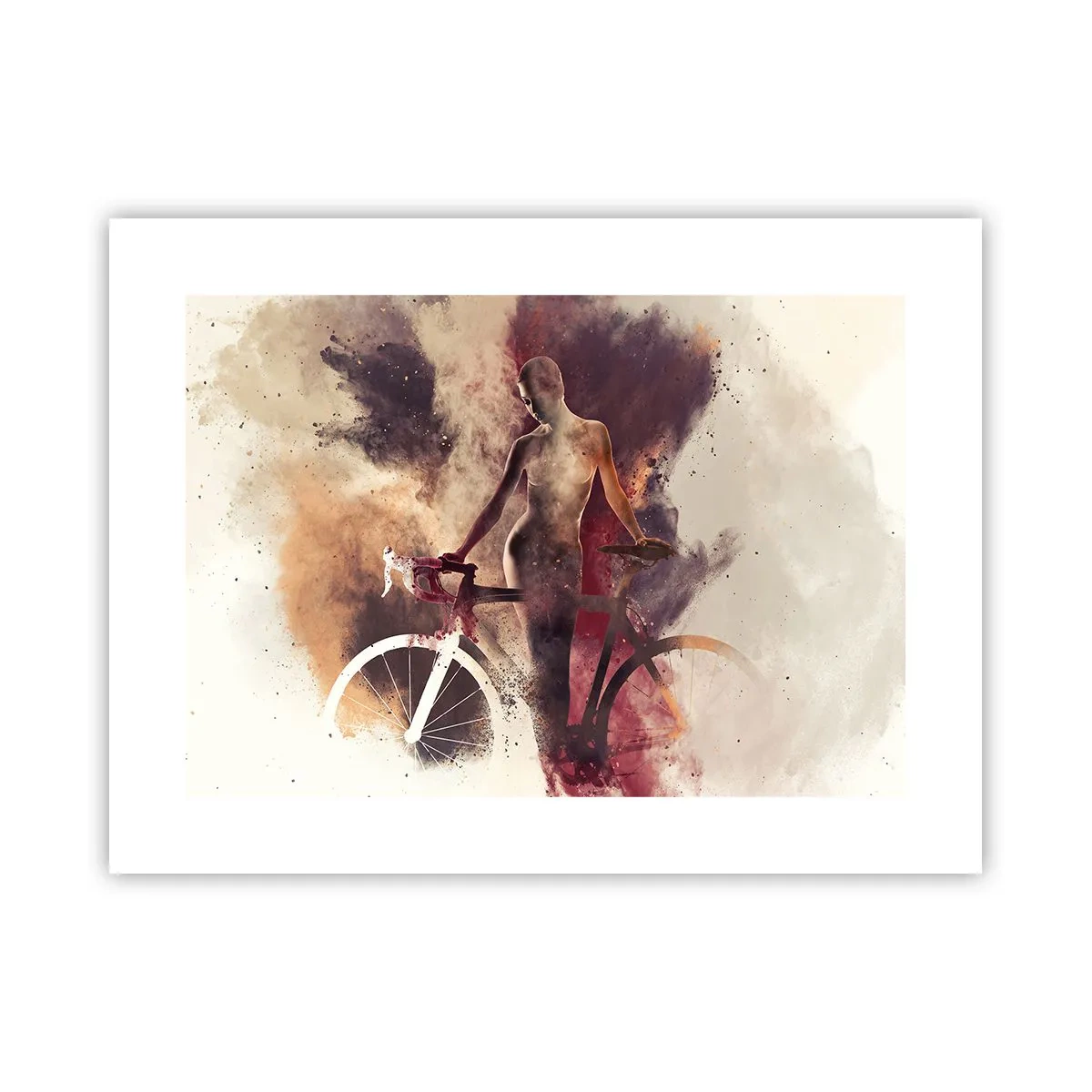 Poster - Eine Fahrradseele in Marmorformen - 40x30 cm