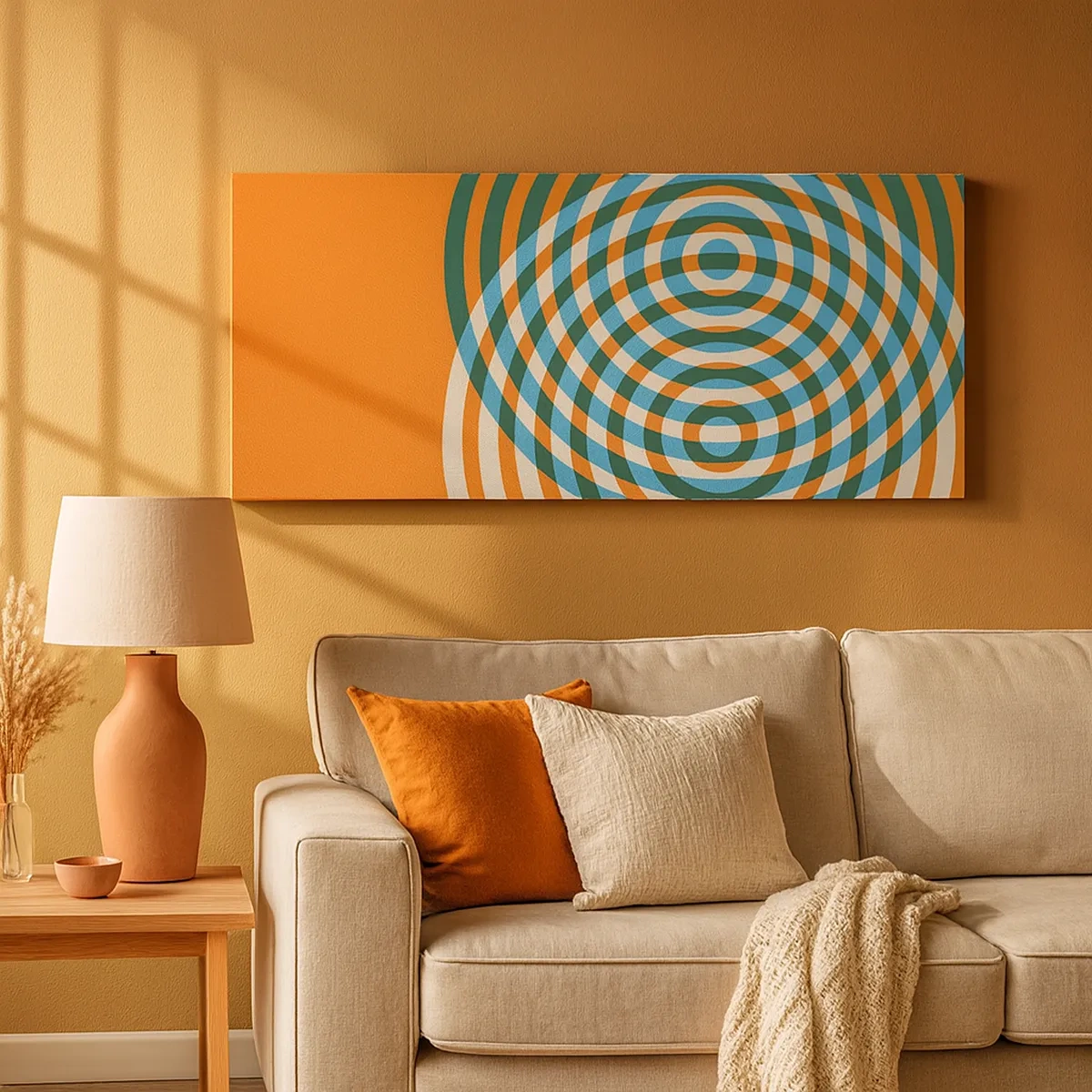 Bild auf Leinwand - Leinwandbild - Abstrakte kreisförmige Variation - 30x30 cm